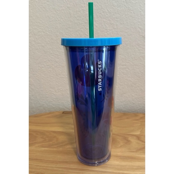 Starbucks Floral Clear Blue Venti Cold Cup Tumbler - Picture 2 of 6
